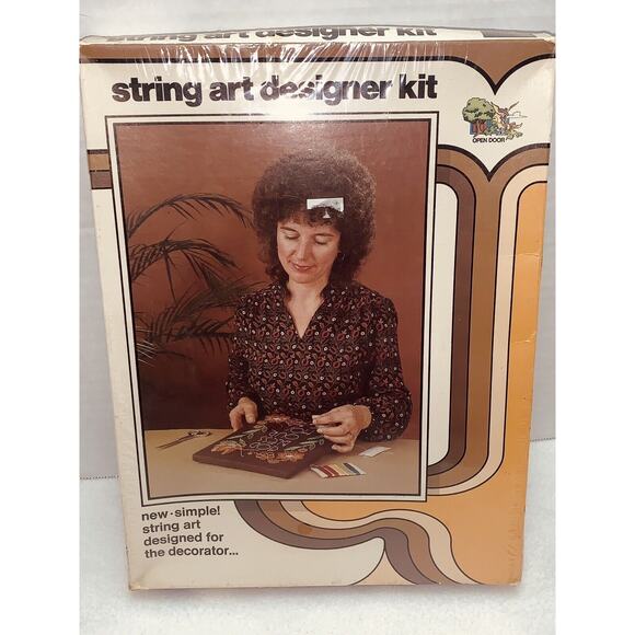 NOS String Art Designer Kit 1980 Mountain Loco Train Railroad Locomotive Sealed - Picture 6 of 11